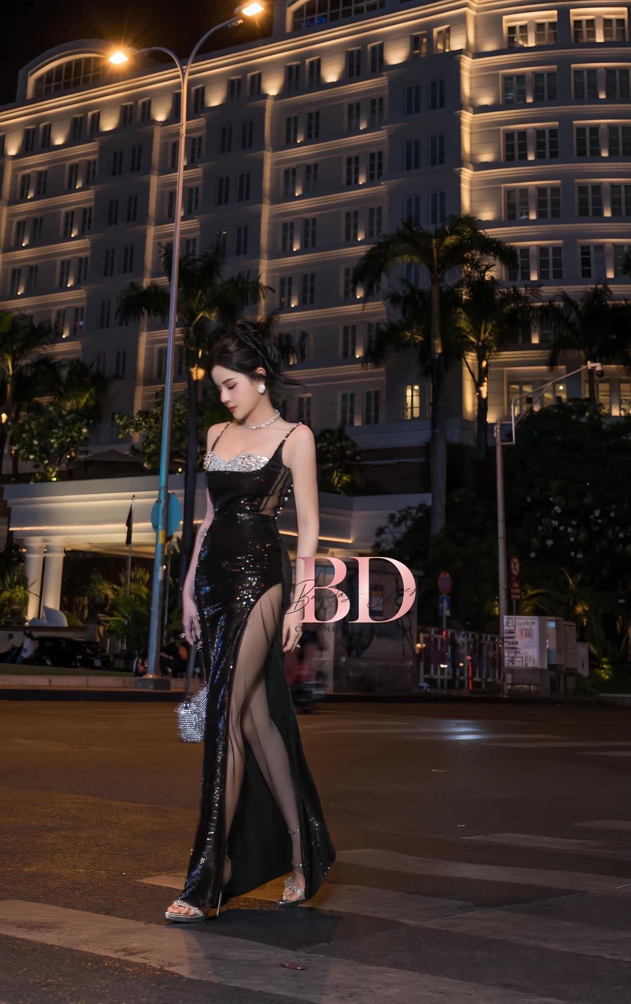 Bandage Dress Shiny slit dress