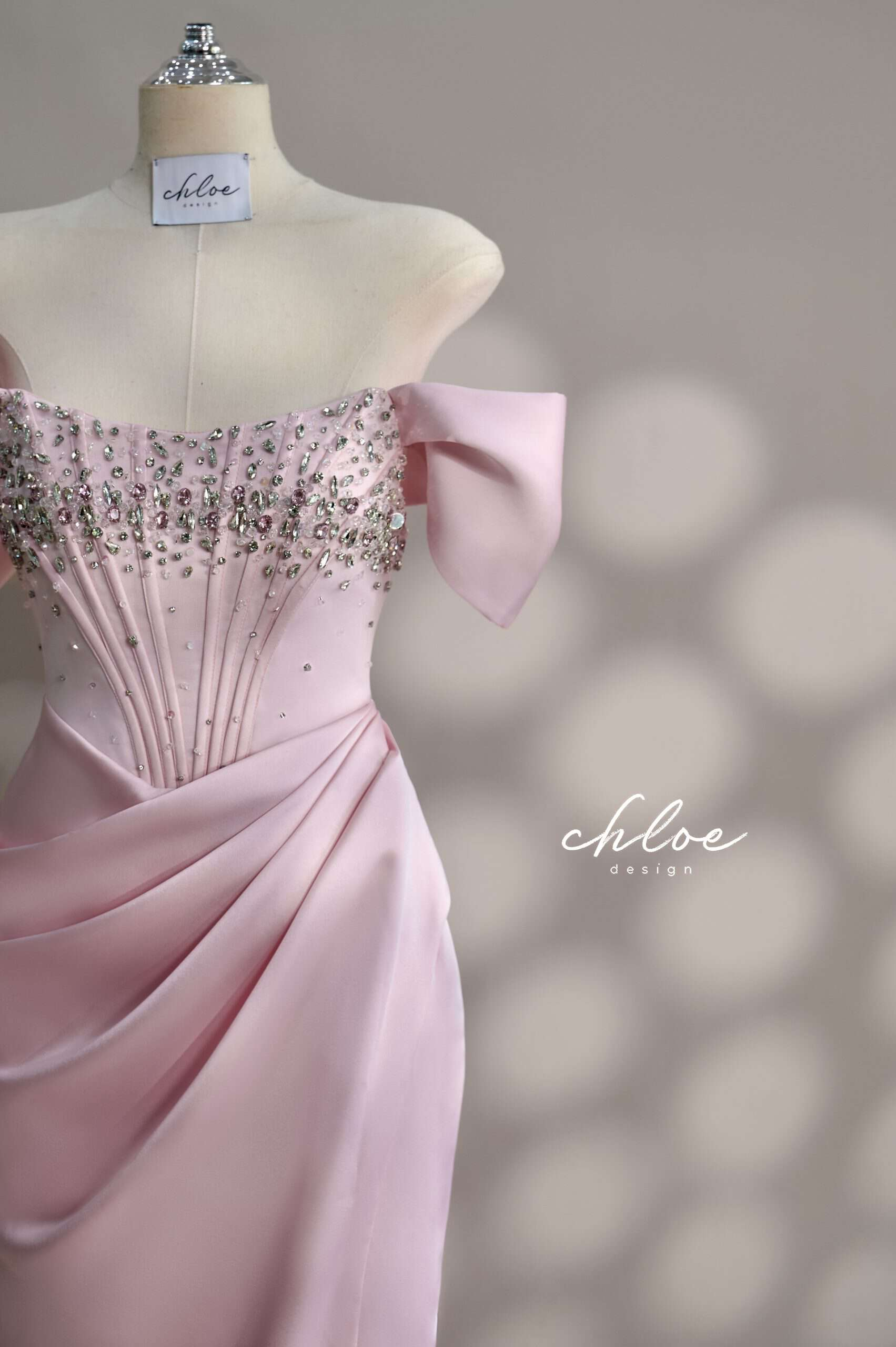 Chloe Corset Crystal Maxi Dress