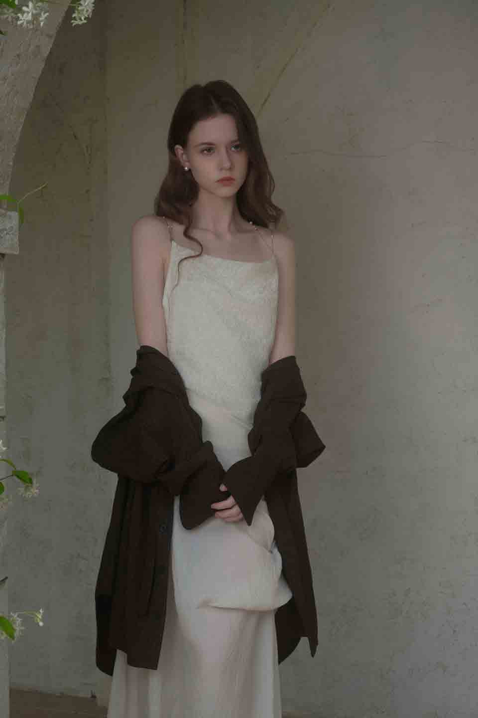 Crow Crew White dark patten camisole dress