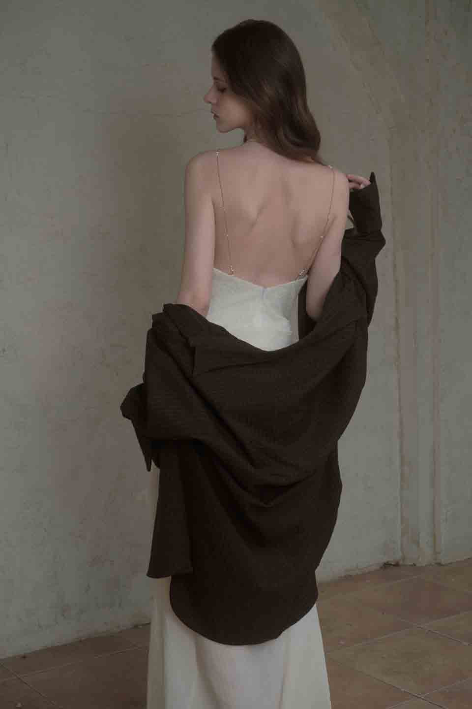 Crow Crew White dark patten camisole dress
