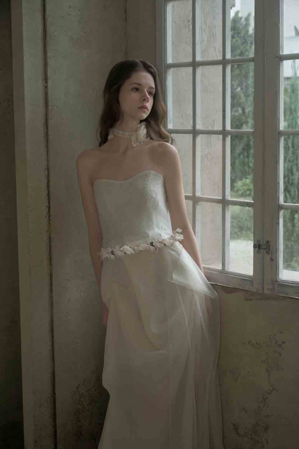 Crow Crew White sleeveless corset dress