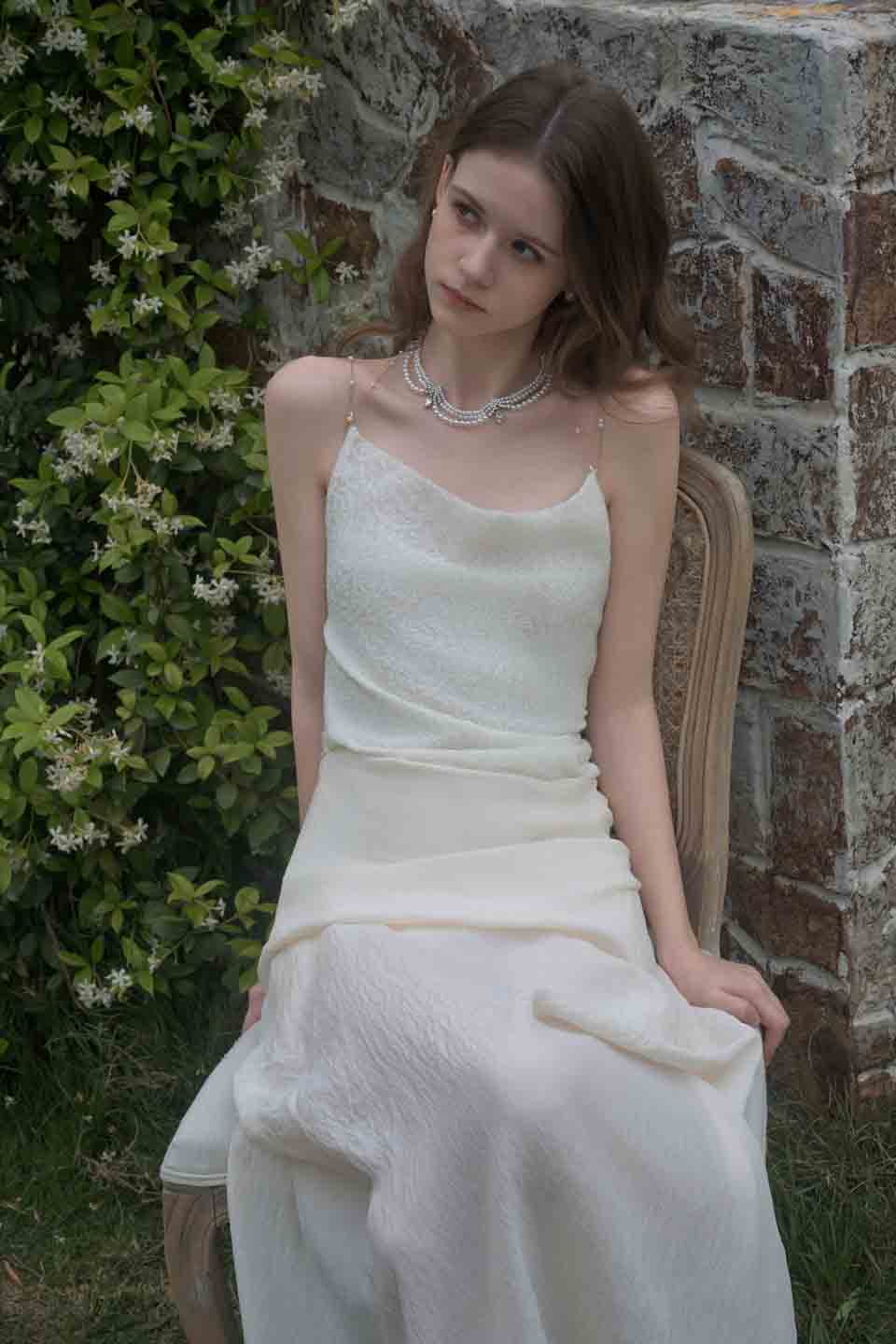 Crow Crew White dark patten camisole dress
