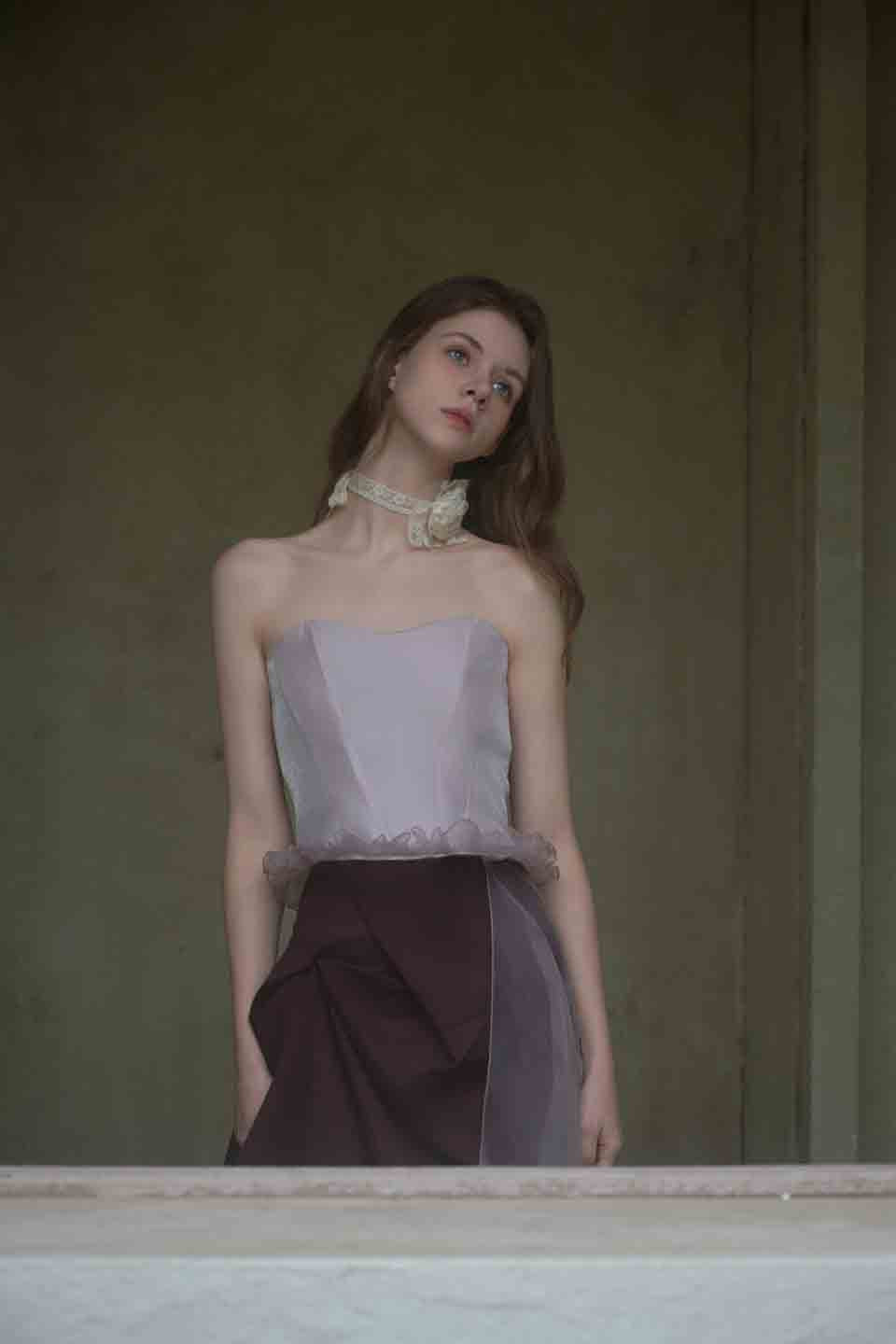 Crow Crew Purple sleeveless corset dress