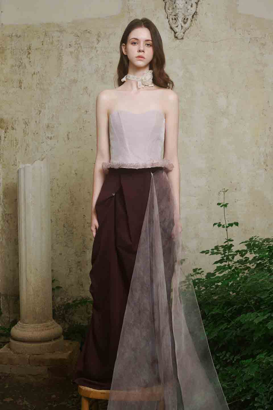 Crow Crew Purple sleeveless corset dress