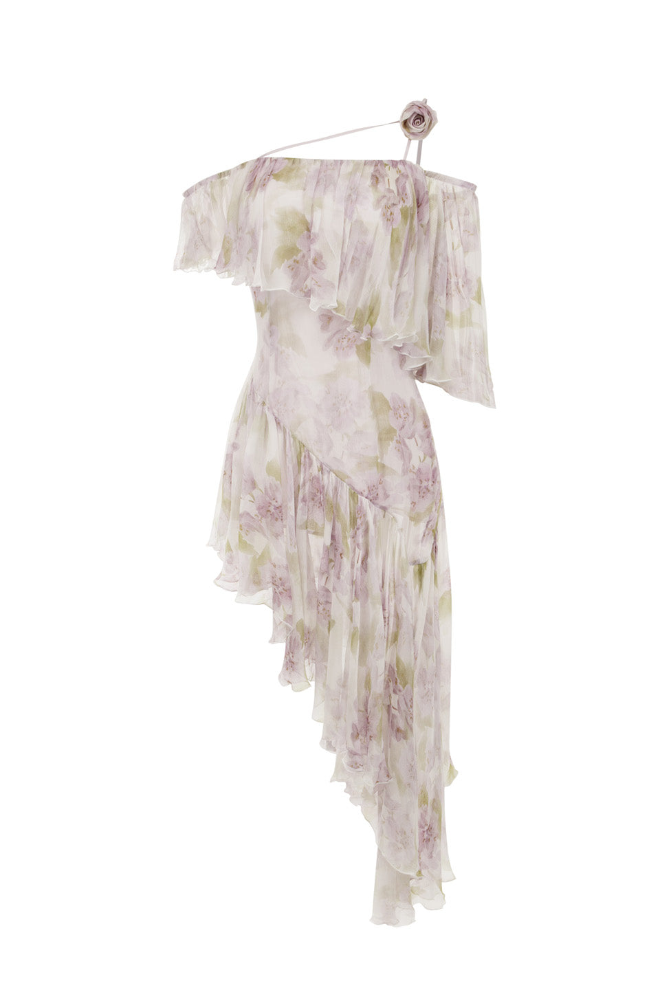 Wardrobes by chen Purple irregular handmade rose dress