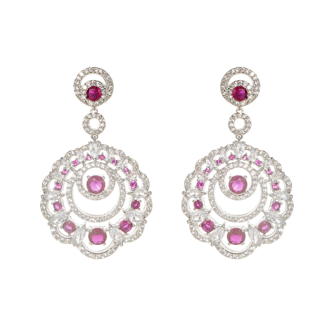 Wardrobes by chen Vintage hollowed out diamond studded earrings