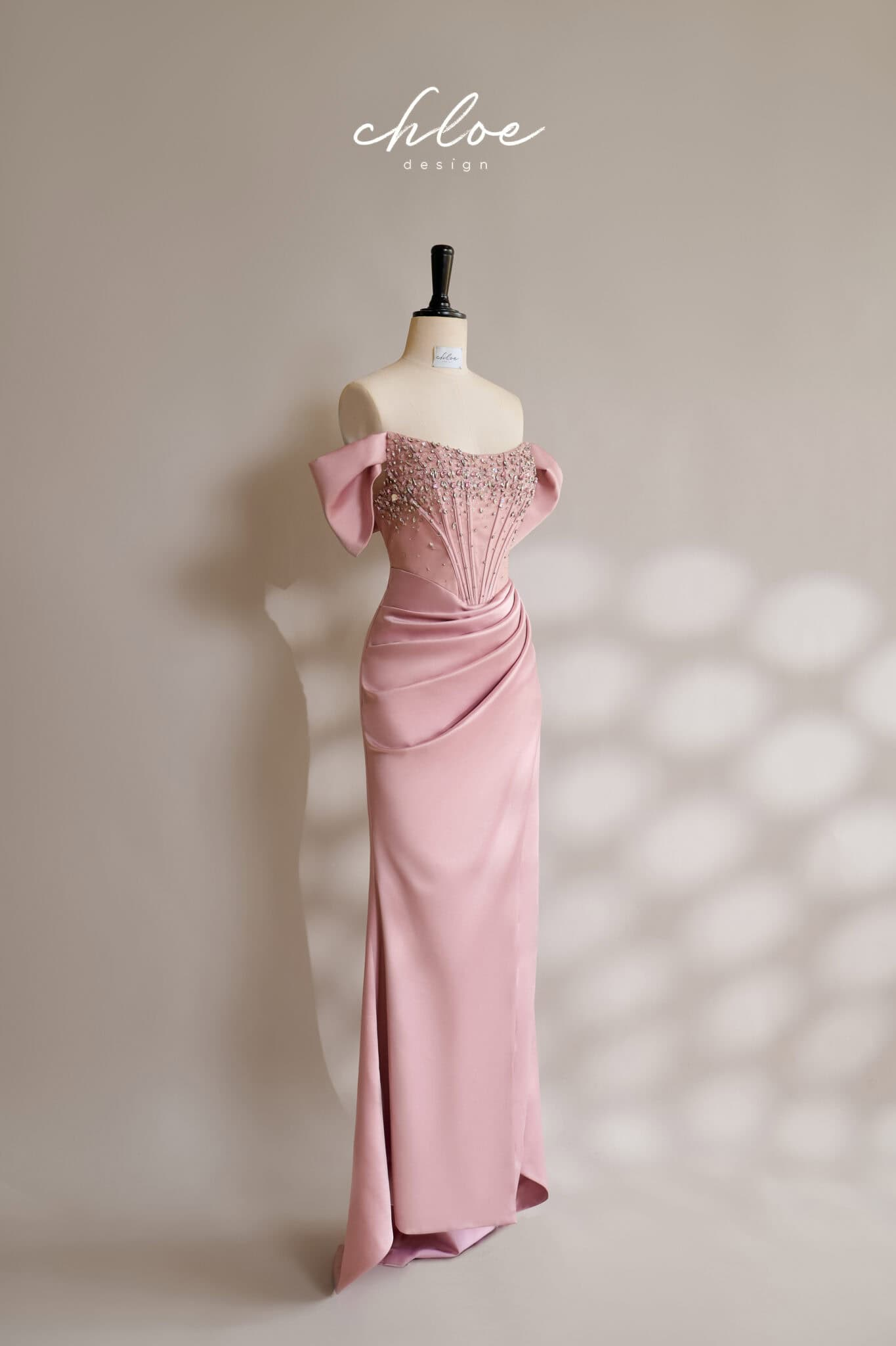 Chloe Corset Crystal Maxi Dress