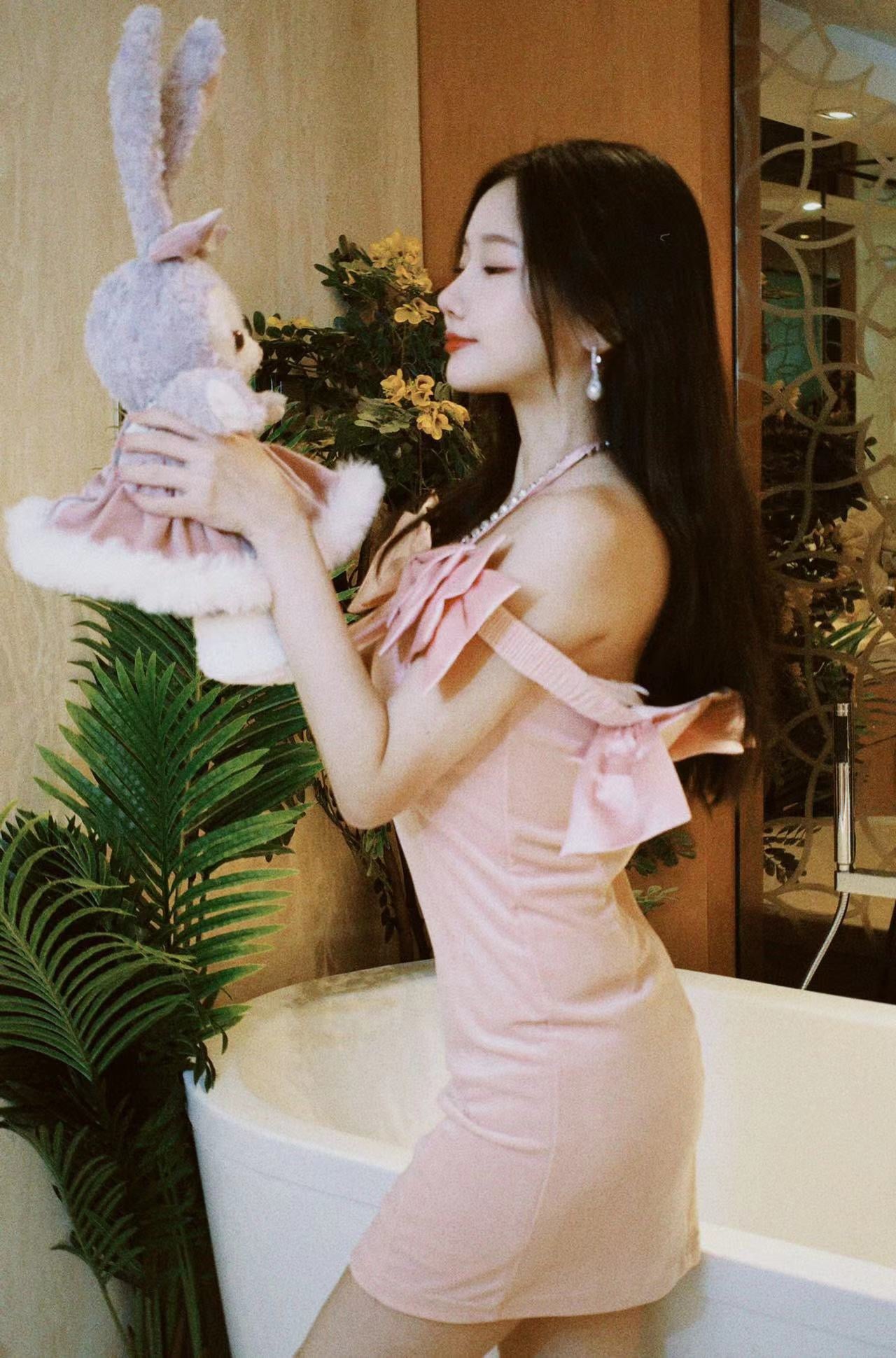 First Date SALE Pink bow dress-IN STOCK