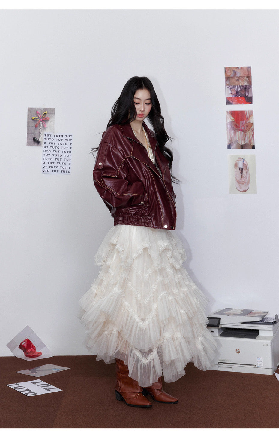 Tut tuto Multi layered fluffy long skirt