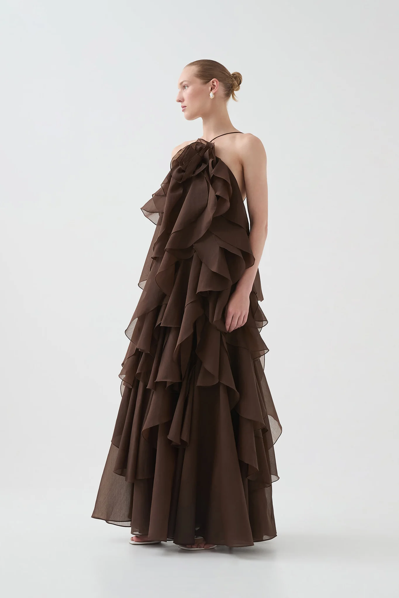 Aje Pandorea Layered Maxi Dress(Carob)