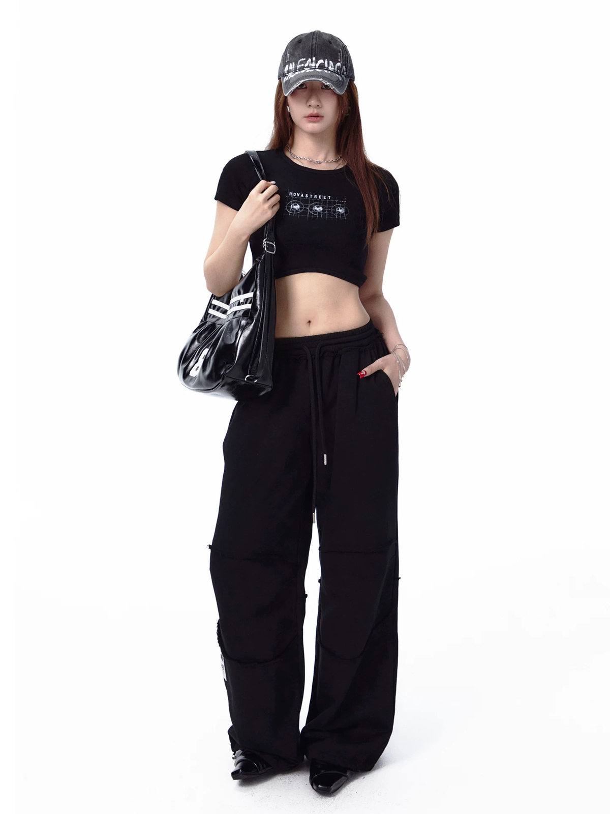Nova Street Slim Fit Crop Tee (2color)
