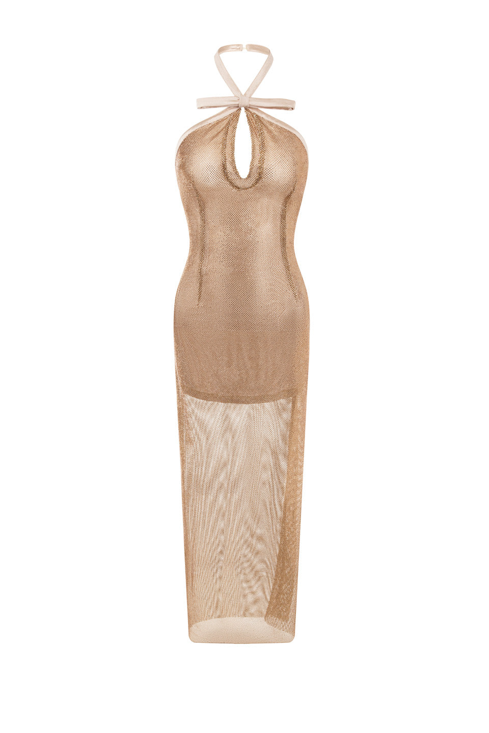 Wardrobes by chen Gilded diamond crown hanging neck bow dress