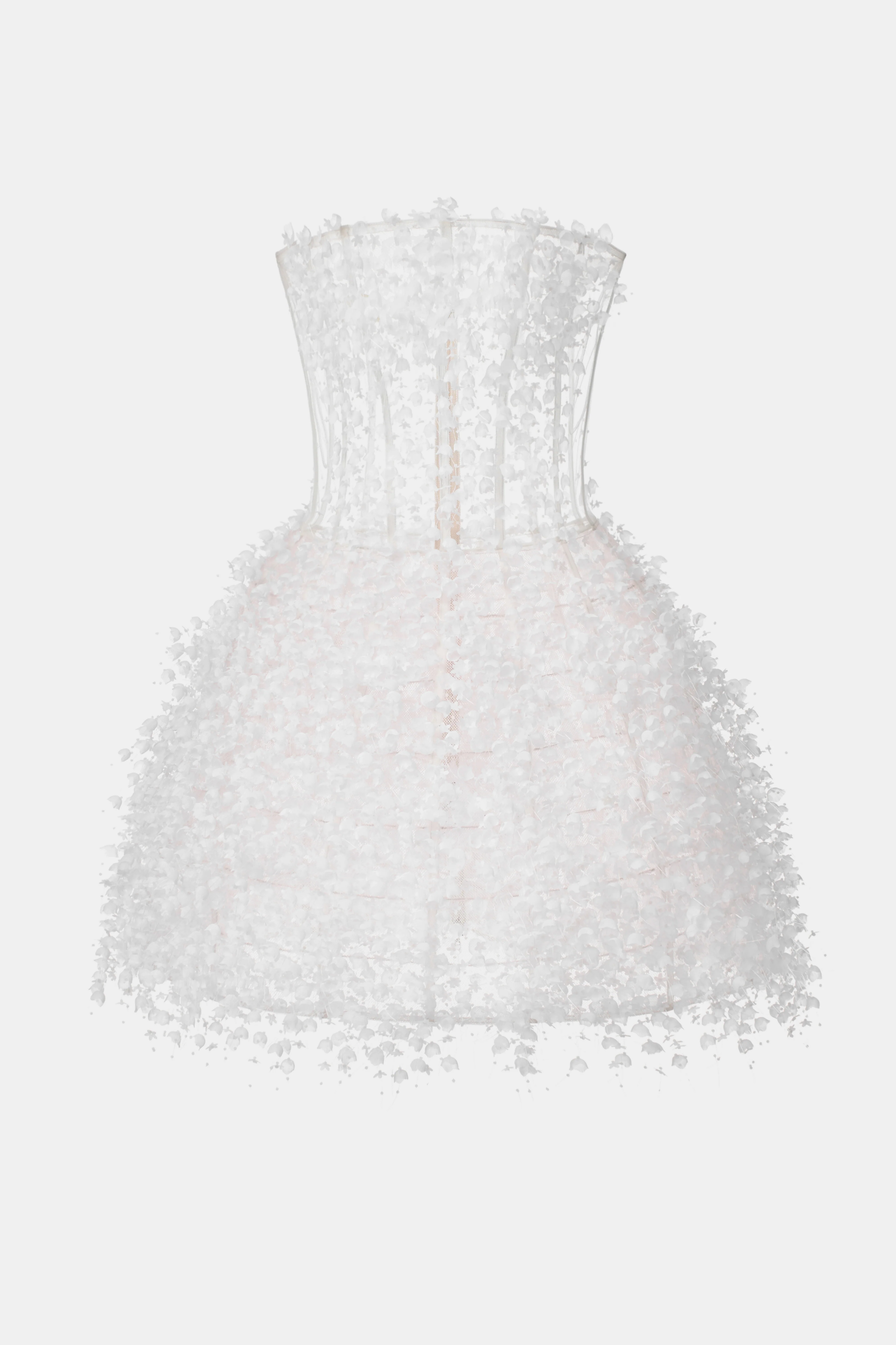 Montsand Flowers Mini Dress-White