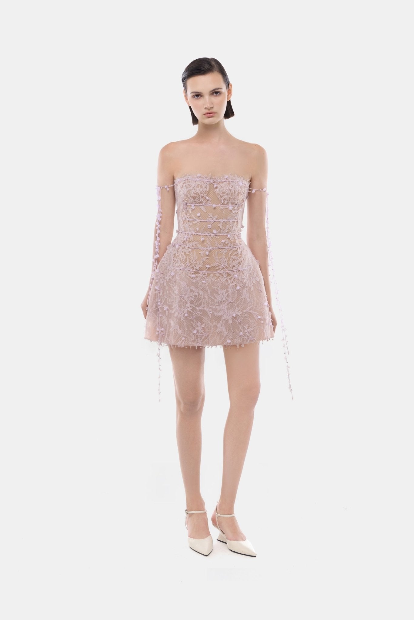 Montsand Violet Floral String Mini Dress