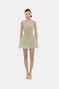 Montsand Mint Floral String Mini Dress