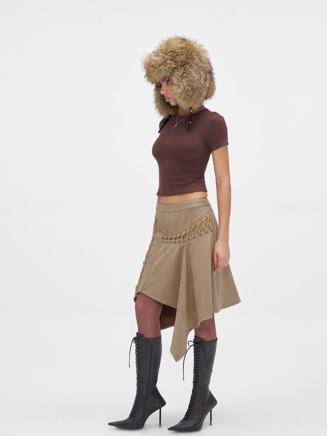 JYOSEI Brown plush hat