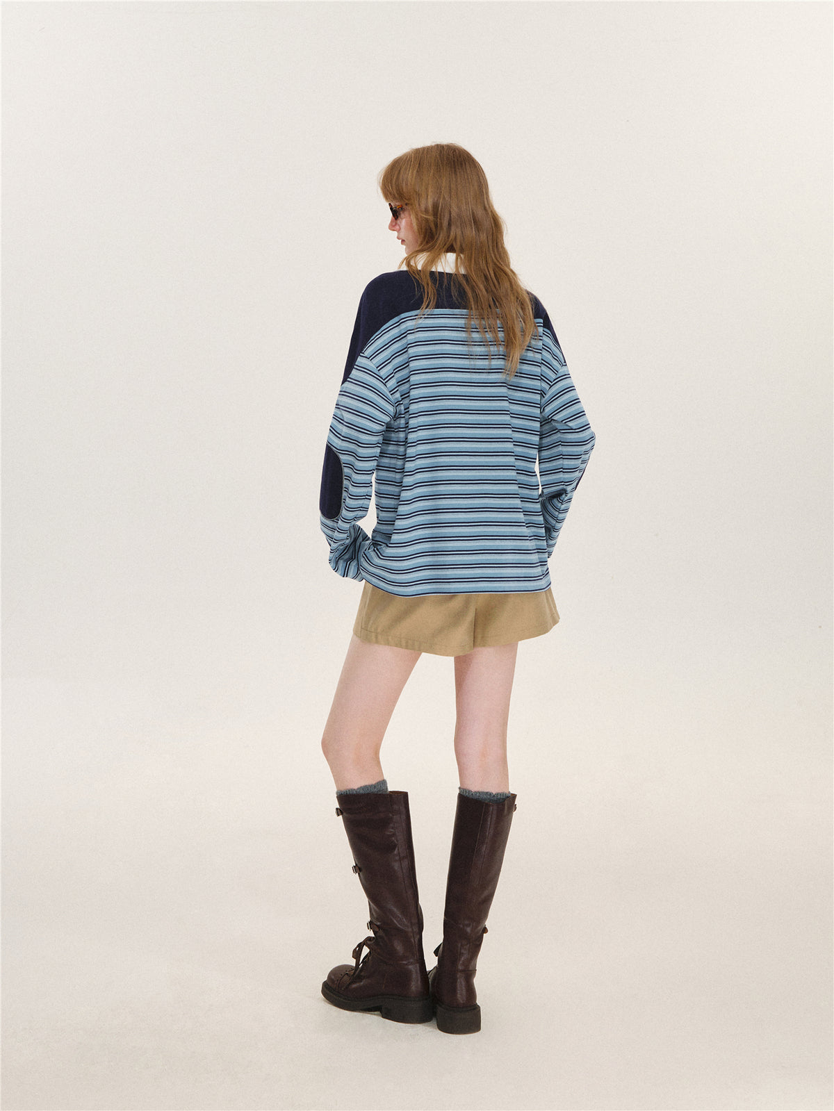 Asgony ASG26564 Stripe Jersey Polo Shirt