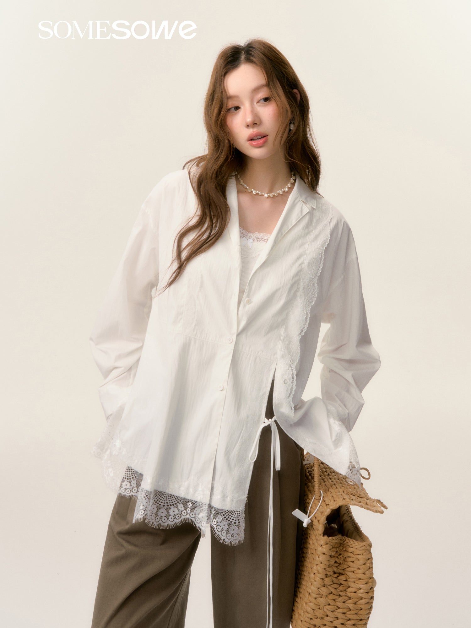 SOMESOWE S2508031 Punk lace shirt