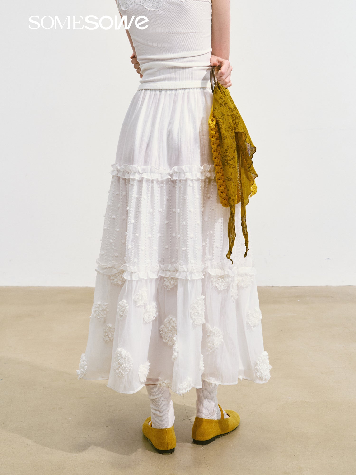 SOMESOWE S2508102 Multi layered fluffy skirt