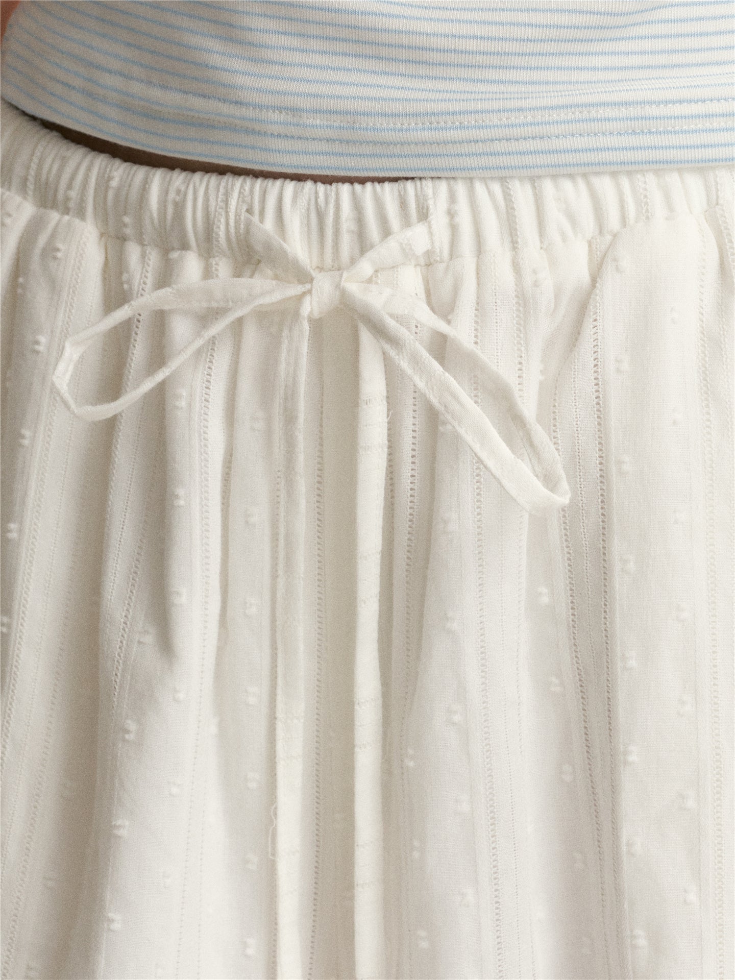 16DEWS 16D246066 Loose wide leg pants with ruffle edge splicing