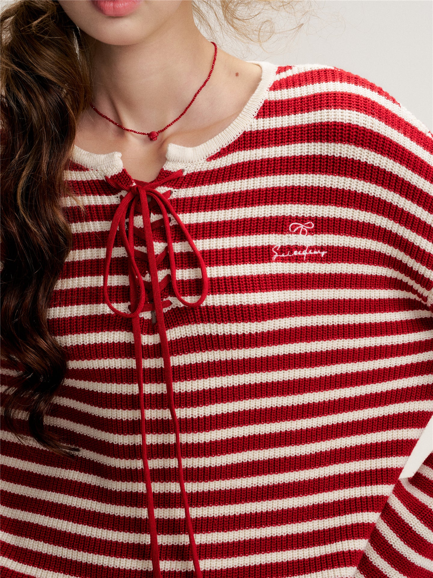 16DEWS 16D25472 Strap design pullover knitted top