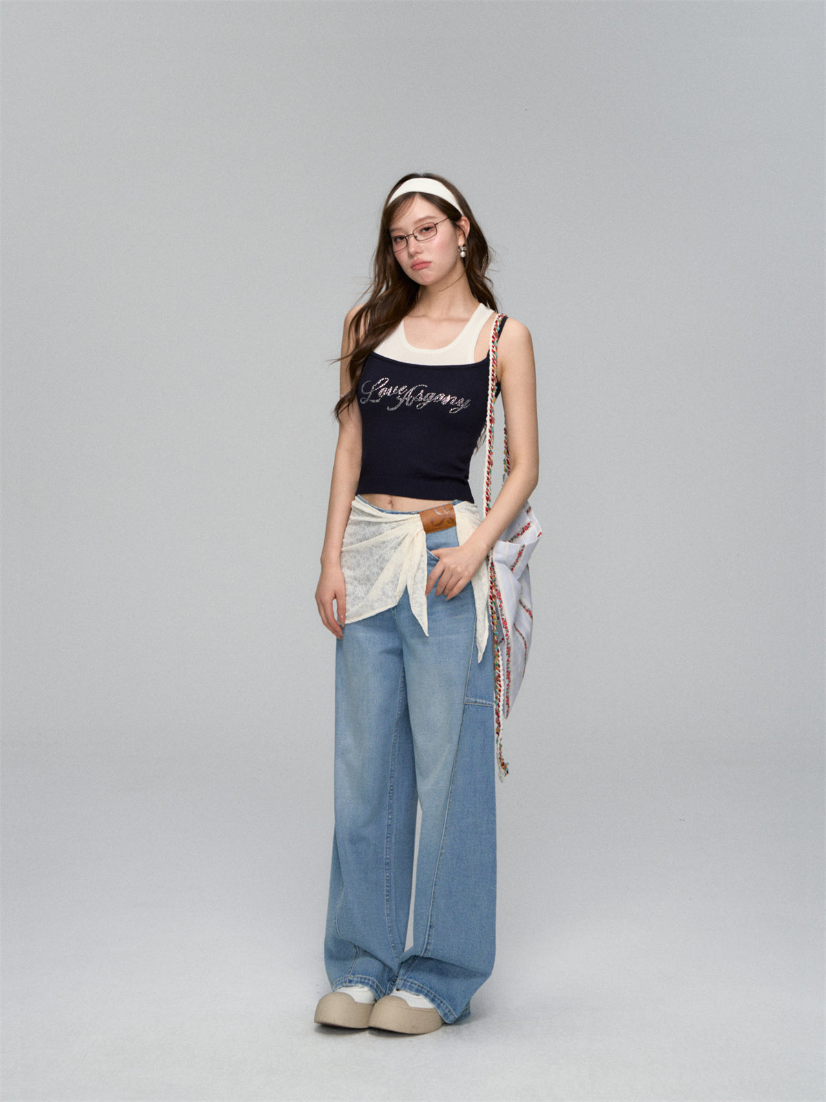 AsGony ASG25127 Removable accessory jeans