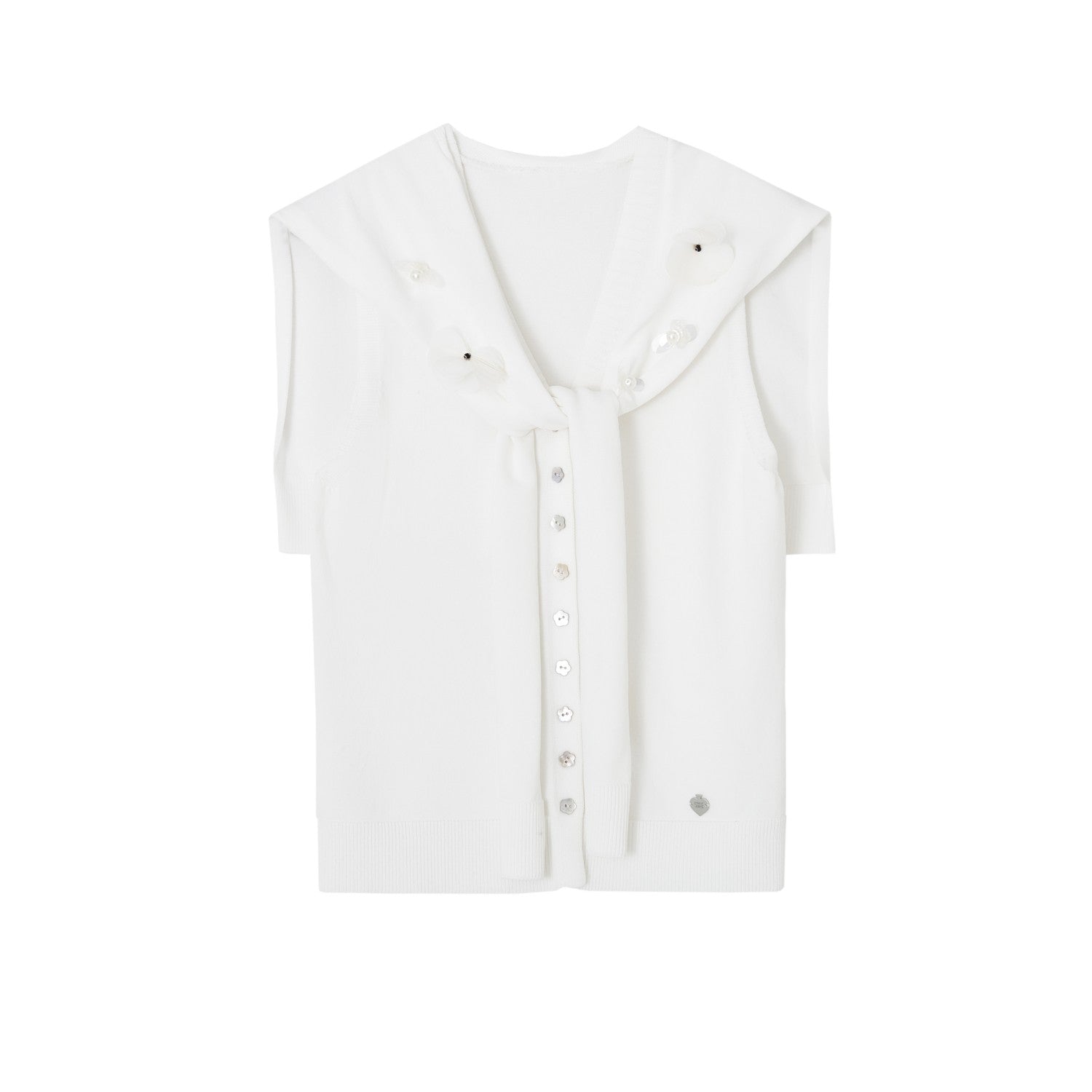 SOMESOWE S2508150 Sailor collar shawl vest