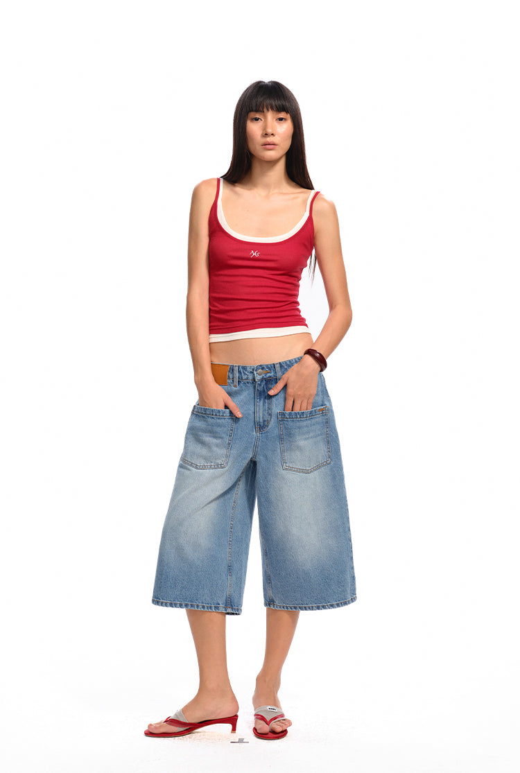 NAWS DK020825 Hot sea blue denim shorts