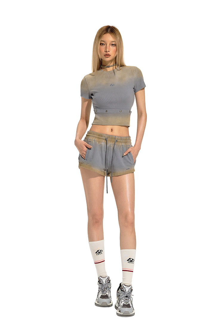 NAWS DK050524 Mud dyed jogging shorts