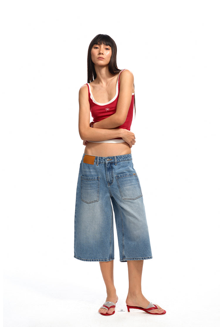 NAWS DK020825 Hot sea blue denim shorts