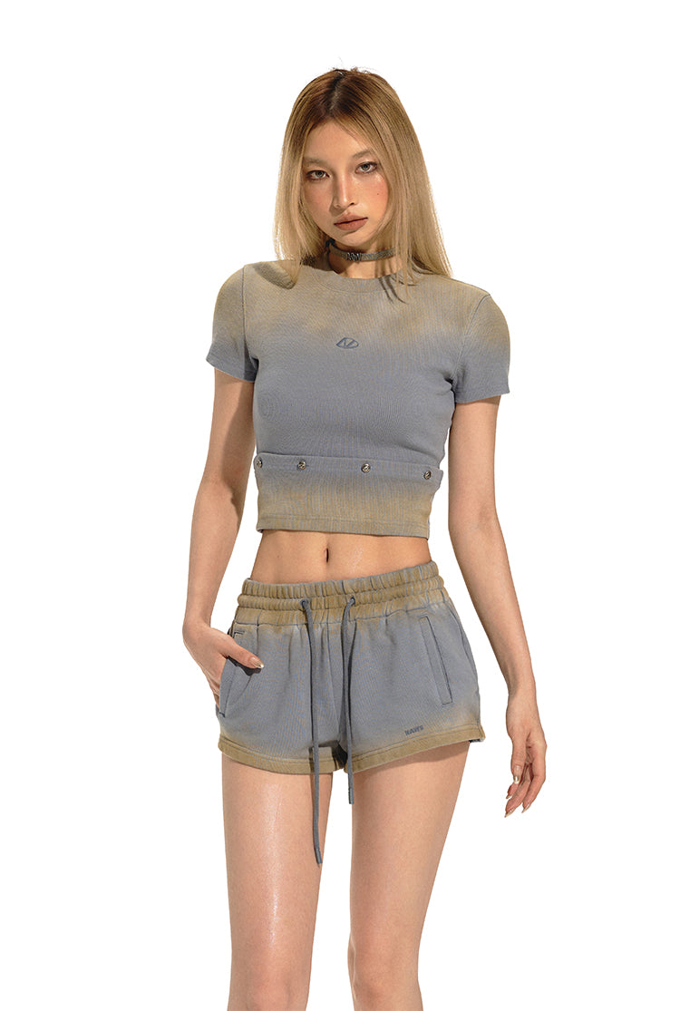 NAWS DK050524 Mud dyed jogging shorts