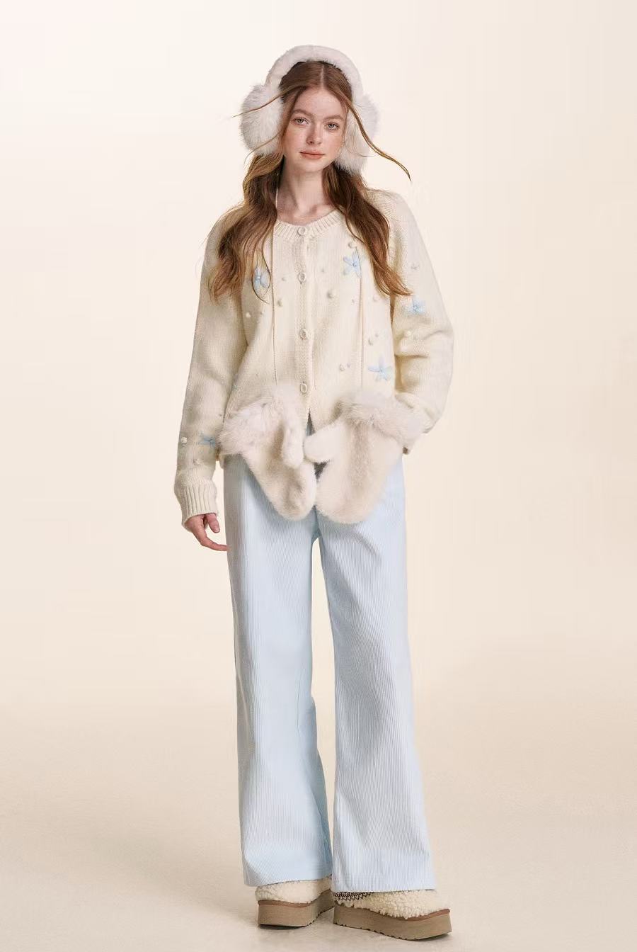Kroche Embroidered snowflake cardigan