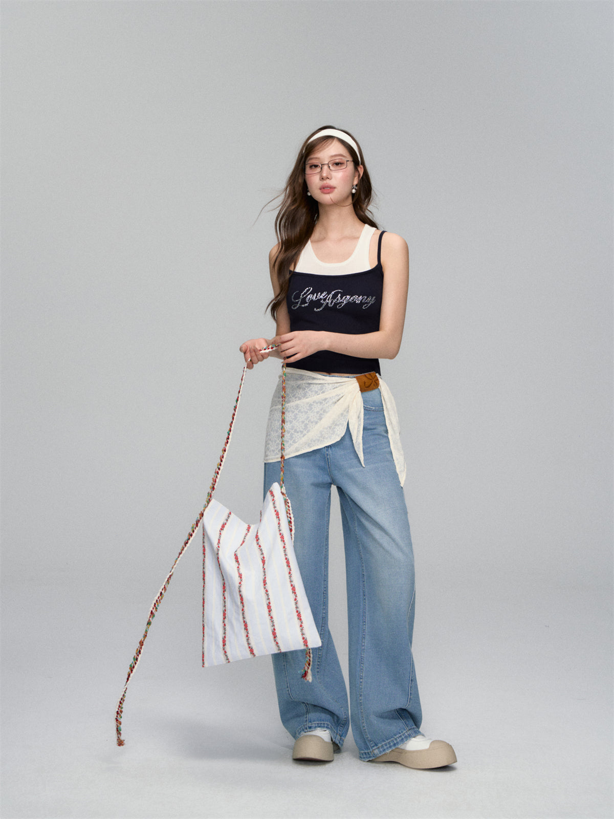 AsGony ASG25127 Removable accessory jeans