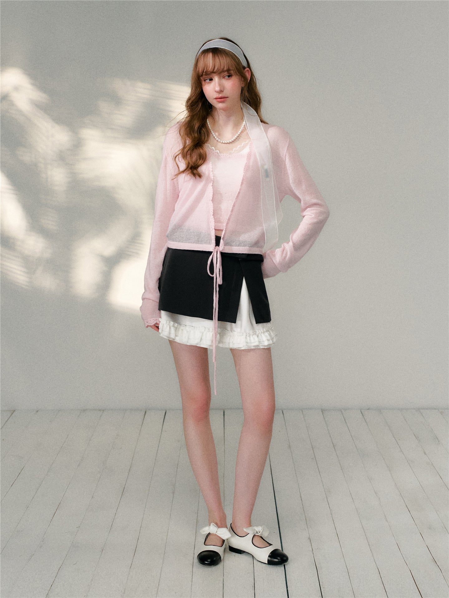16DEWS 16D26088&16D26089 Woolen crochet knitted cardigan sling two-piece set + skirt