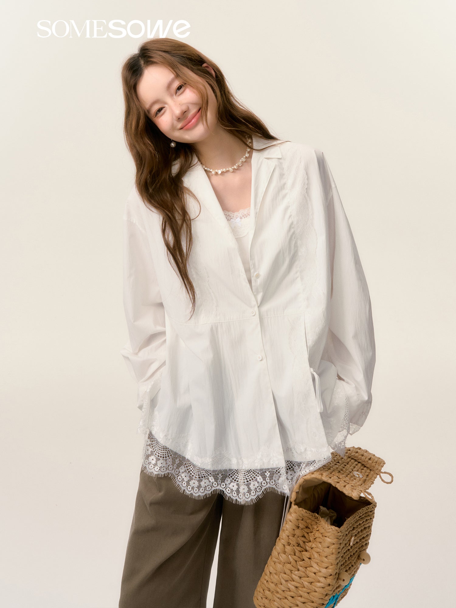 SOMESOWE S2508031 Punk lace shirt