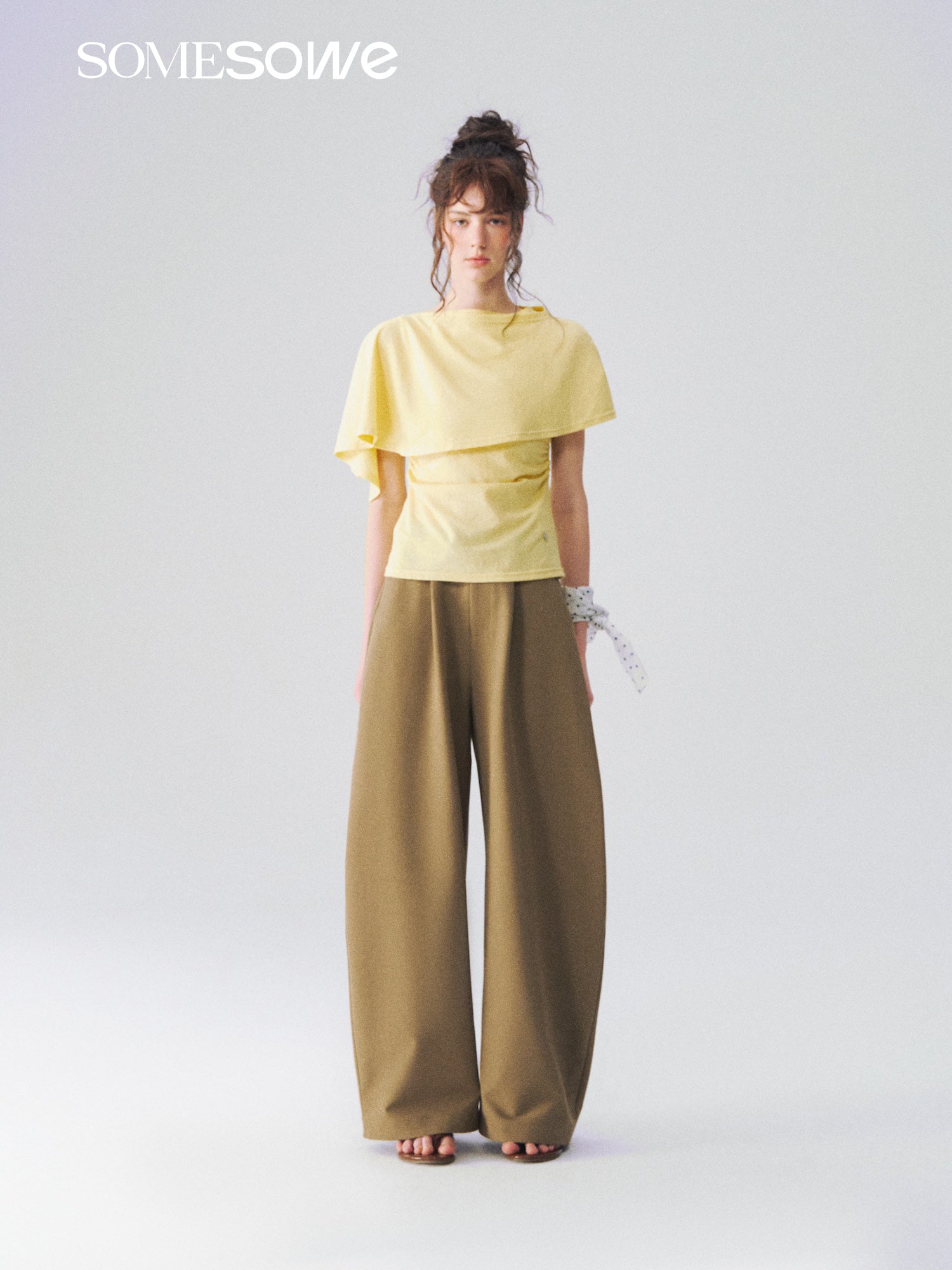 SOMESOWE S2609101 Loose casual versatile curved knife pants