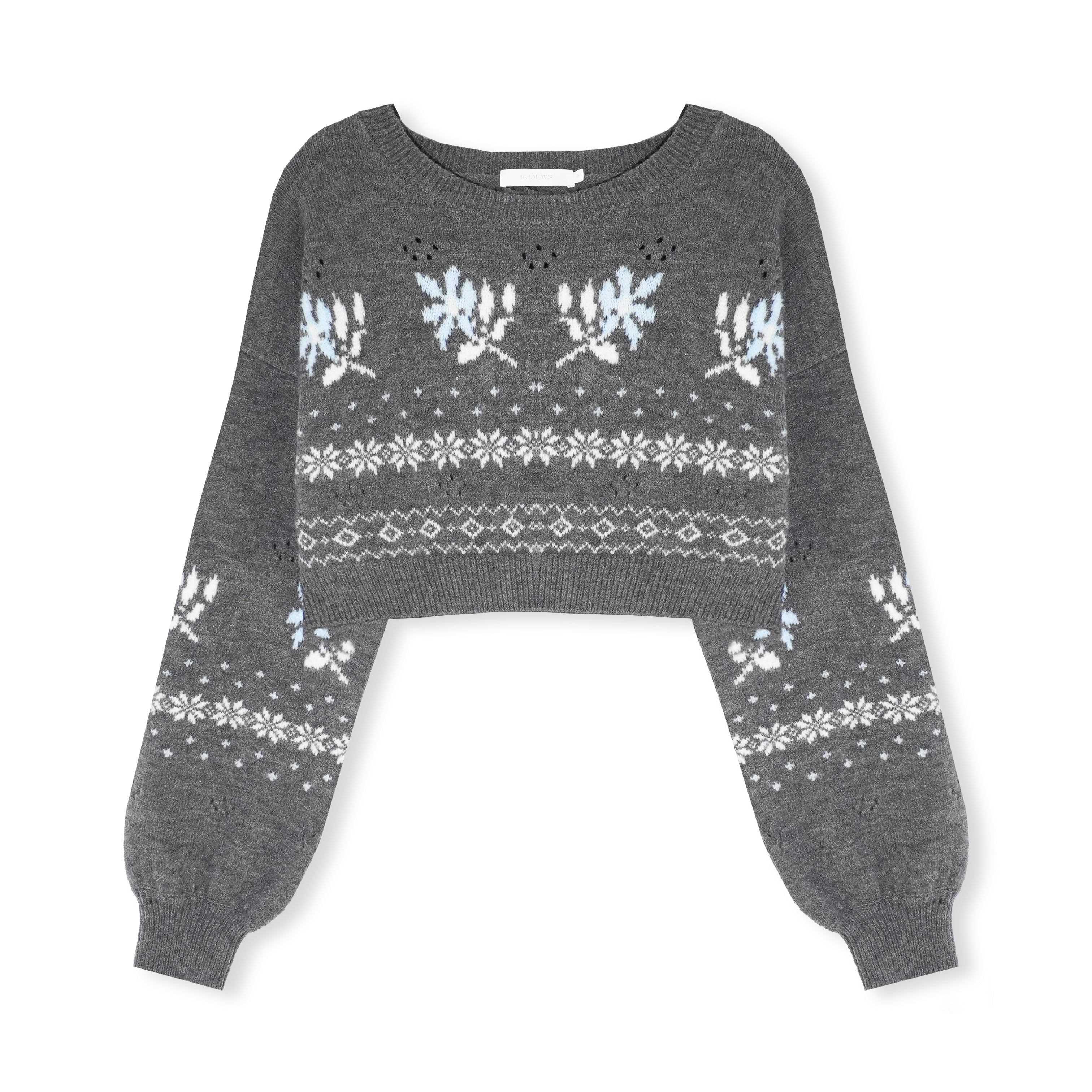 16DEWS 16D25545&16D25546&16D25547 Fel Island Jacquard Knitted Round Neck Hooded Sweater Set