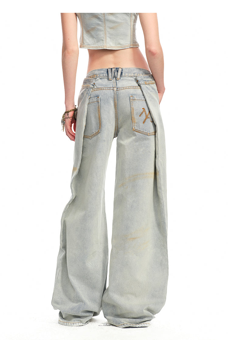 NAWS K021225 Ceramic denim burlap pants