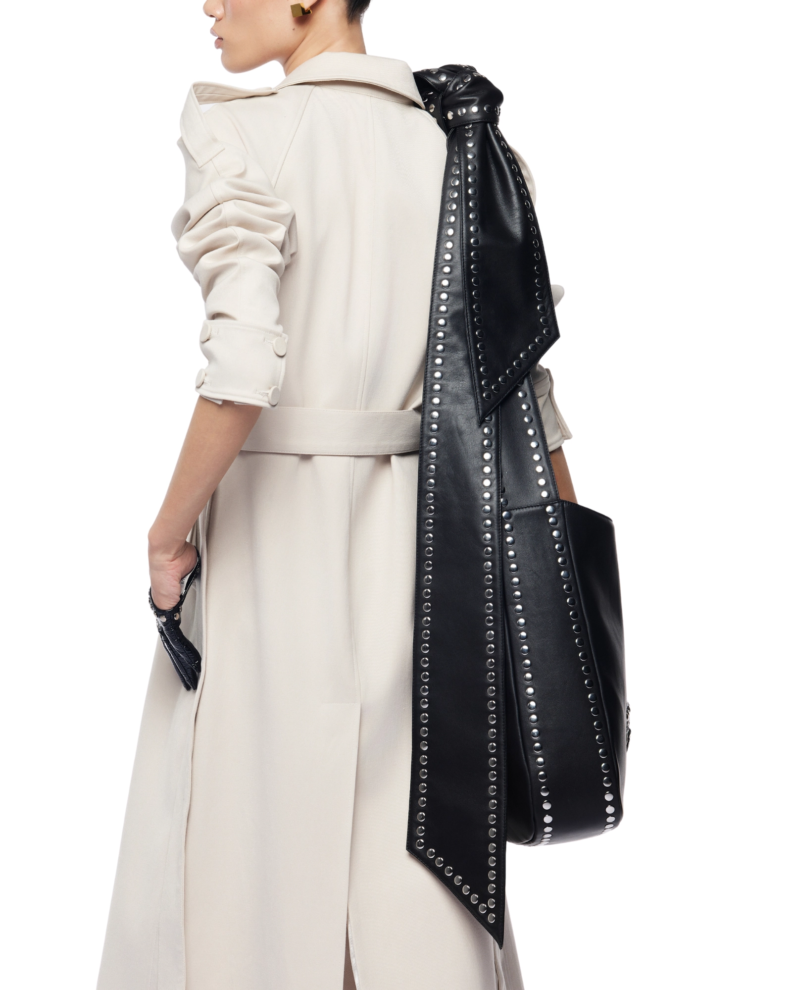 FANCì CLUB Boa Studded Bow Strap Mini Shoulder Bag