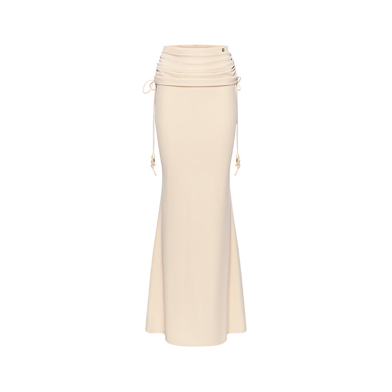 SHEERLUCK TZ25602 Off shoulder corset top + skirt set (2color)