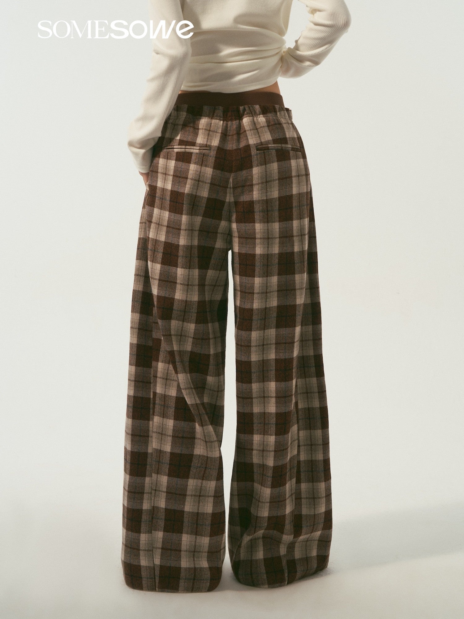 SOMESOWE S2509015 Double waisted loose crescent casual pants