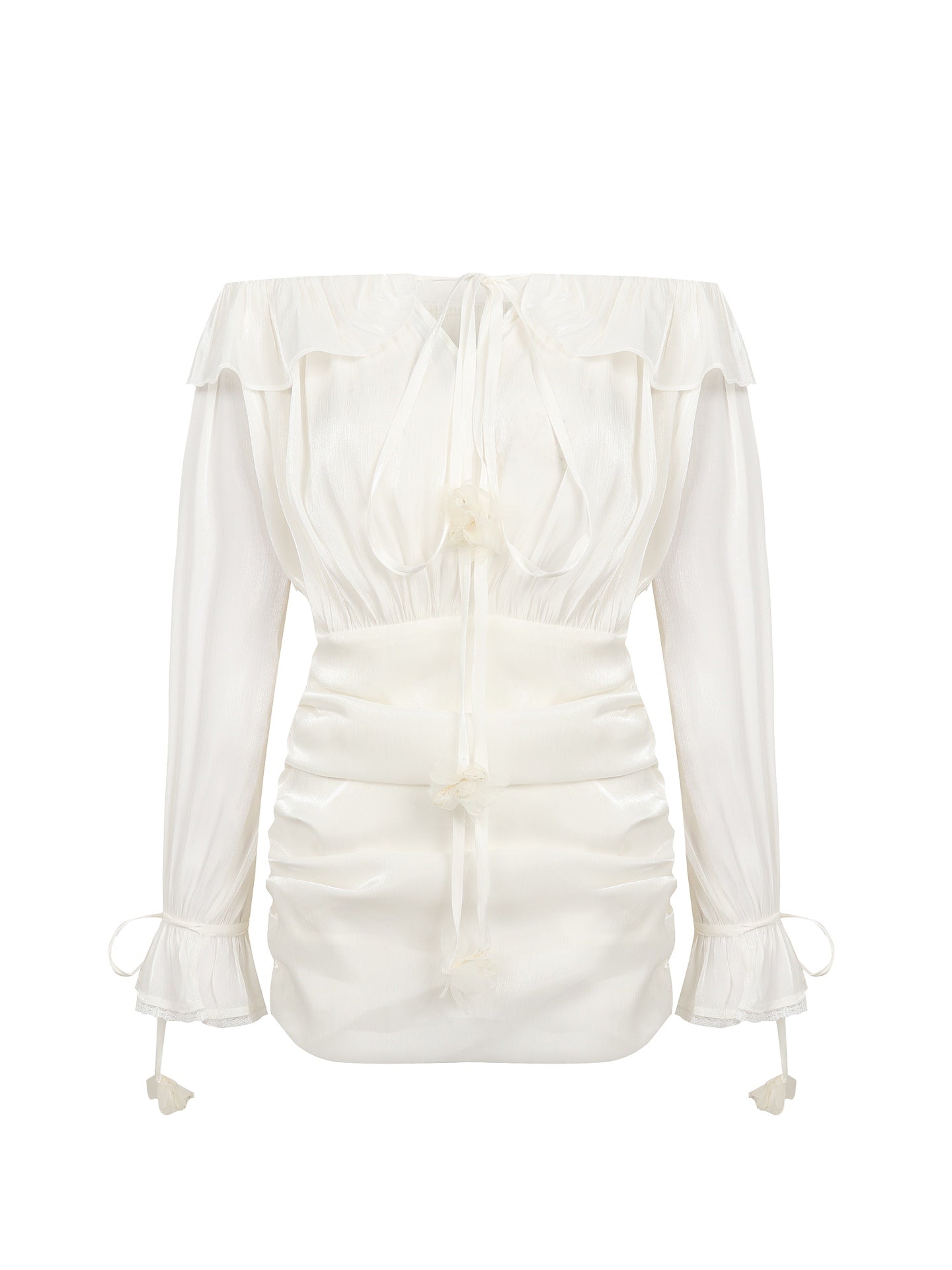 Jean Soo One-shoulder Handmade Flower Chest Dress