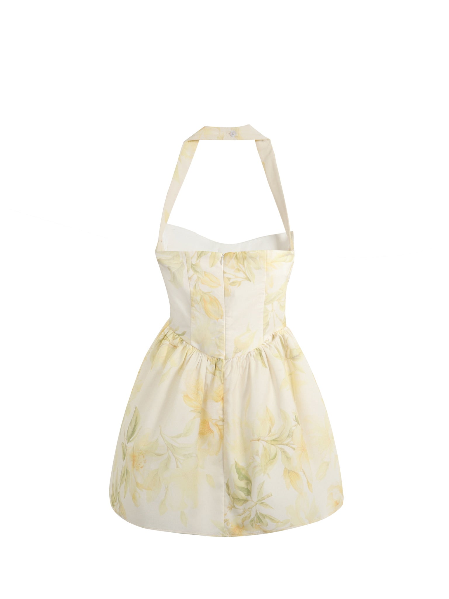 Jean Soo Hanging Neck Printed Fluffy dress