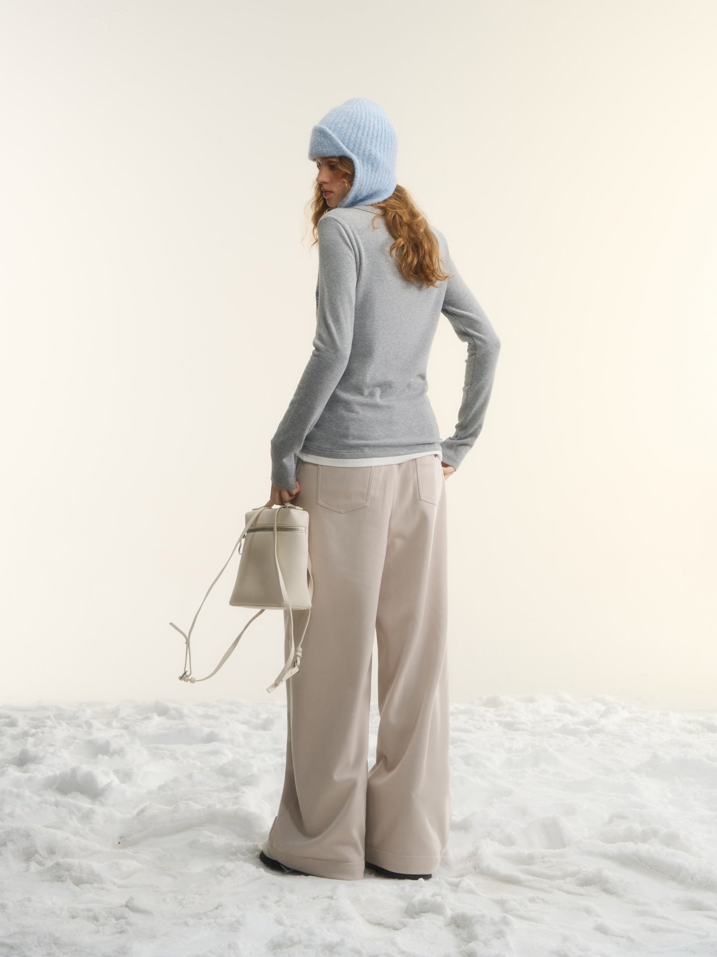 AsGony ASG25546 Fair Island Printed Fake Two Piece Top