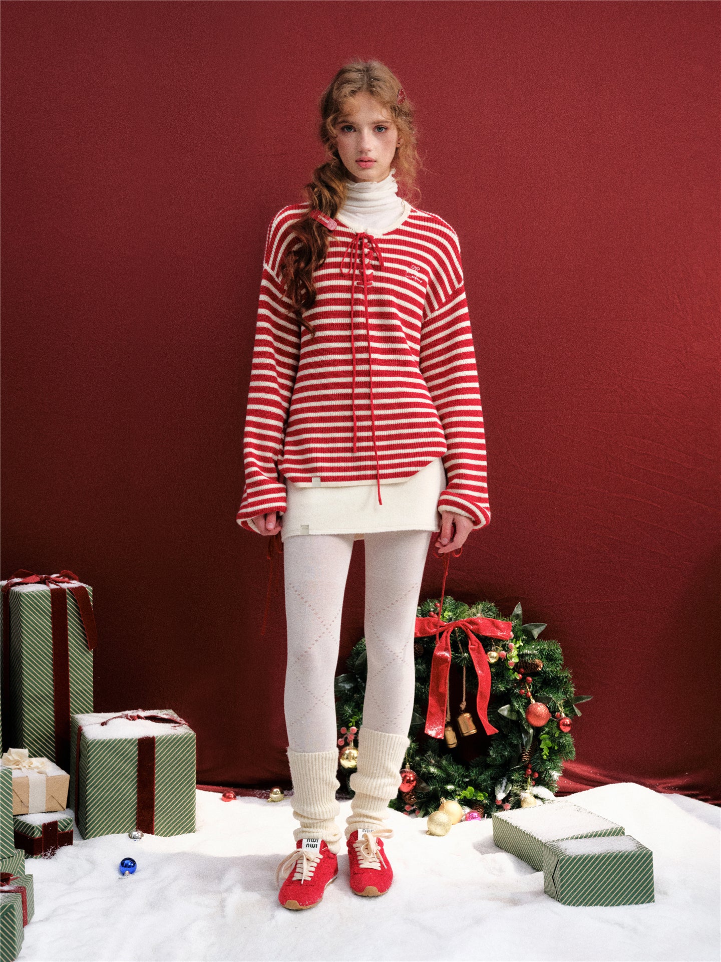 16DEWS 16D25472 Strap design pullover knitted top