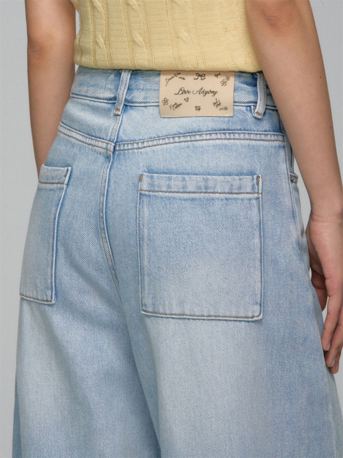 AsGony ASG25145 Casual wide leg jeans