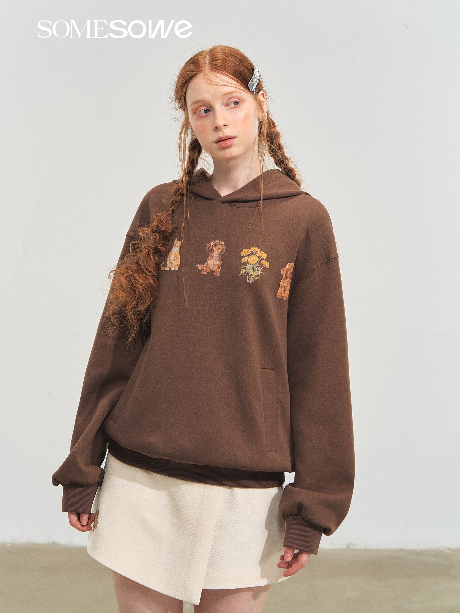 SOMESOWE S2508217 Cute Pet Party Hoodie