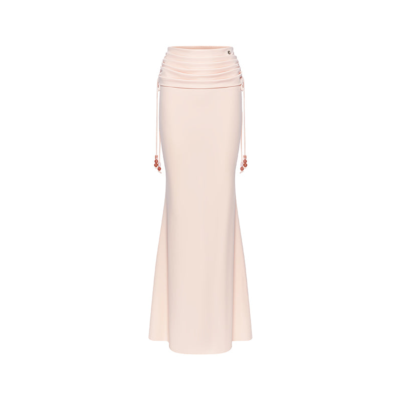 SHEERLUCK TZ25602 Off shoulder corset top + skirt set (2color)