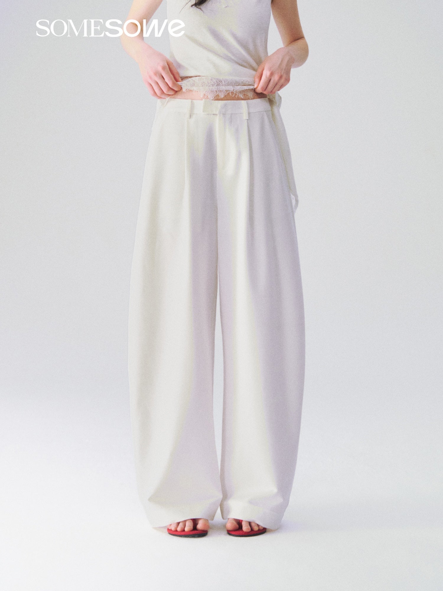 SOMESOWE S2609101 Loose casual versatile curved knife pants