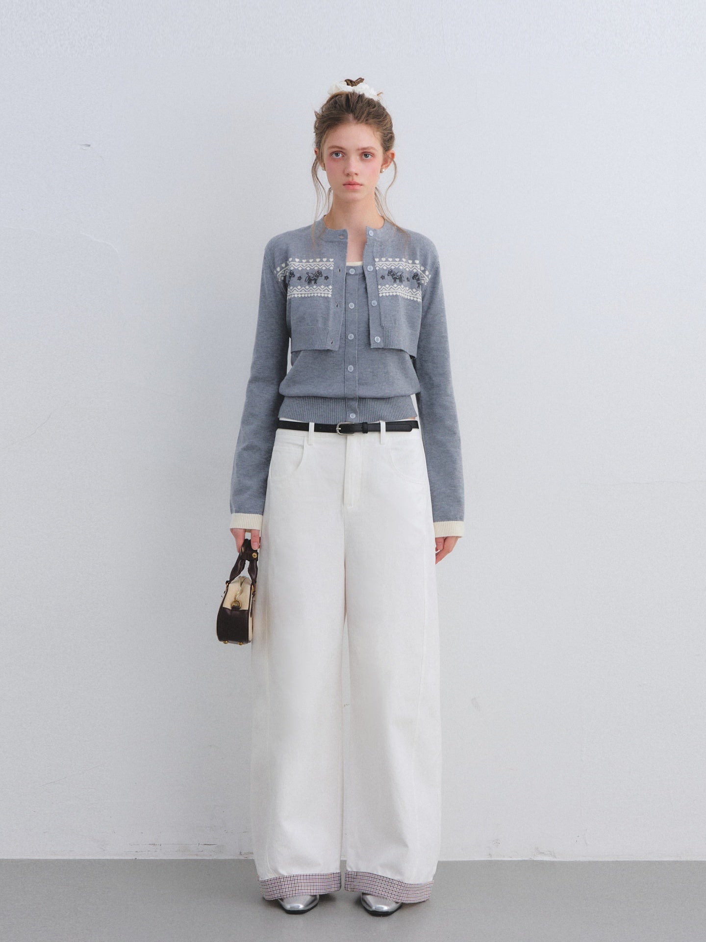 AsGony ASG25639 Little Pony Knitwear Two-Piece Set